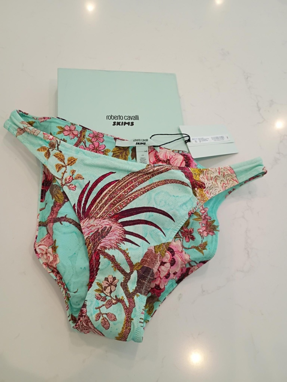 SKIMS X CAVALLI SWIM BOTTOMS L NWT
